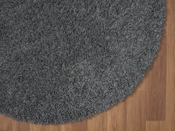 My Flair, Kusový koberec My Shaggy grau kruh, 100x100 (průměr) kruh, šedá, chodba / předsíň
