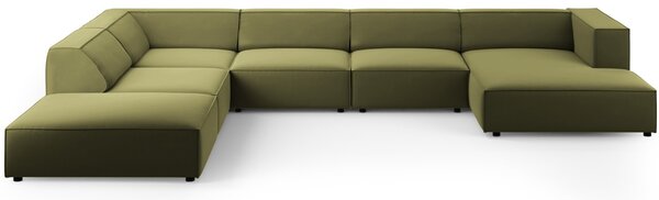 -25 % Dny MOMENTI– Cosmopolitan Design Sametová rohová pohovka Arendal 364 cm, levá