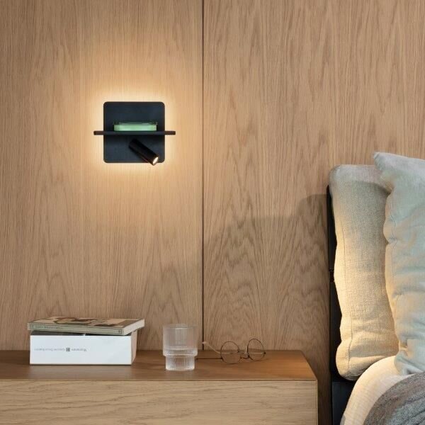 Ideal Lux 287300 PIANO nástěnné svítidlo s vypínačem LED 11,5W 830/540lm 3000K černá