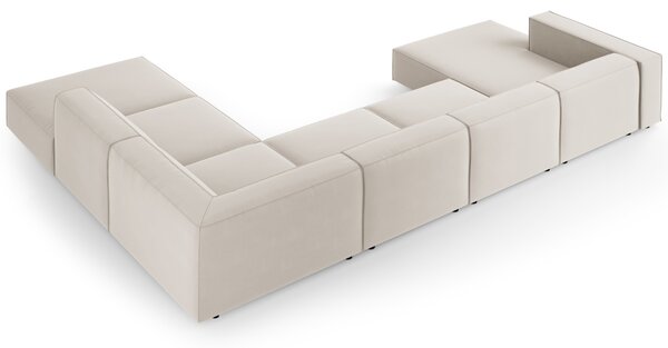 -25 % Dny MOMENTI– Cosmopolitan Design Sametová rohová pohovka Arendal 364 cm, pravá