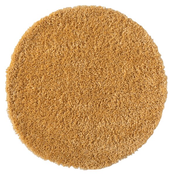 My Flair, Kusový koberec My Shaggy goldgelb kruh, 100x100 (průměr) kruh, žlutá, chodba / předsíň