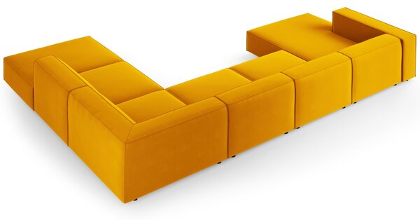 -25 % Dny MOMENTI– Cosmopolitan Design Sametová rohová pohovka Arendal 364 cm, pravá