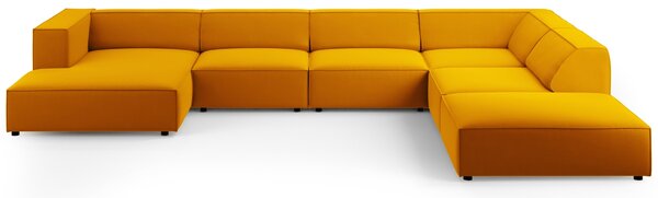 -25 % Dny MOMENTI– Cosmopolitan Design Sametová rohová pohovka Arendal 364 cm, pravá