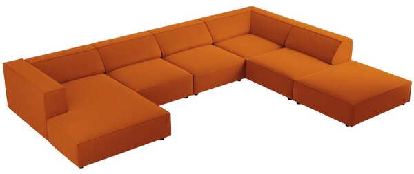 -25 % Dny MOMENTI– Cosmopolitan Design Sametová rohová pohovka Arendal 364 cm, pravá