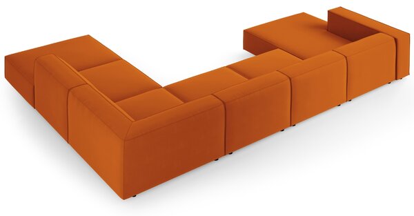 -25 % Dny MOMENTI– Cosmopolitan Design Sametová rohová pohovka Arendal 364 cm, pravá