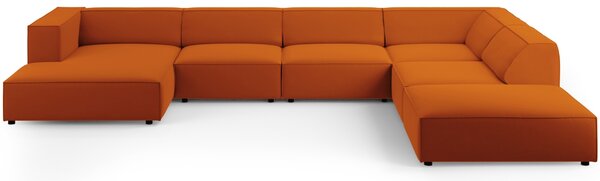 -25 % Dny MOMENTI– Cosmopolitan Design Sametová rohová pohovka Arendal 364 cm, pravá