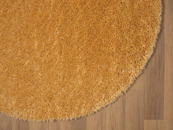 My Flair, Kusový koberec My Shaggy goldgelb kruh, 100x100 (průměr) kruh, žlutá, chodba / předsíň