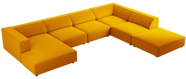 -25 % Dny MOMENTI– Cosmopolitan Design Sametová rohová pohovka Arendal 364 cm, pravá
