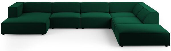 -25 % Dny MOMENTI– Cosmopolitan Design Sametová rohová pohovka Arendal 364 cm, pravá