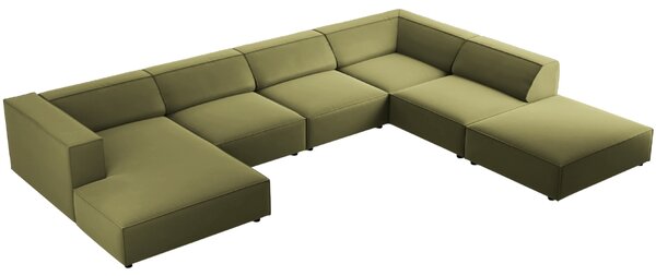-25 % Dny MOMENTI– Cosmopolitan Design Sametová rohová pohovka Arendal 364 cm, pravá