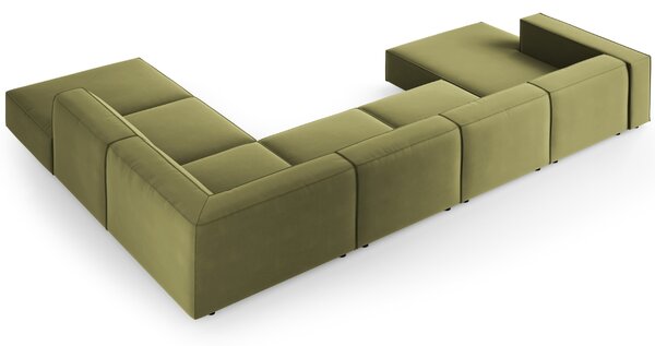 -25 % Dny MOMENTI– Cosmopolitan Design Sametová rohová pohovka Arendal 364 cm, pravá