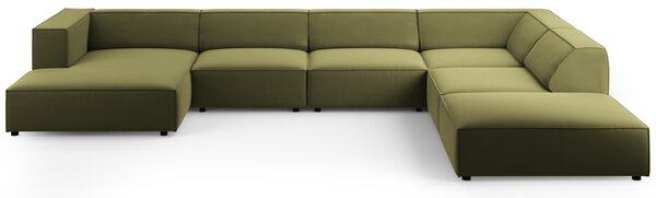 -25 % Dny MOMENTI– Cosmopolitan Design Sametová rohová pohovka Arendal 364 cm, pravá