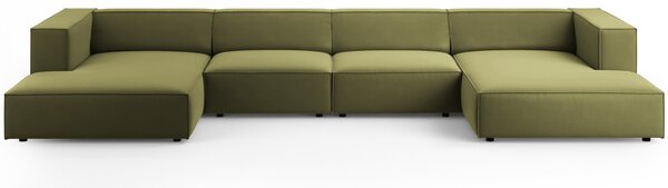 -25 % Dny MOMENTI– Cosmopolitan Design Sametová rohová pohovka Arendal 364 cm