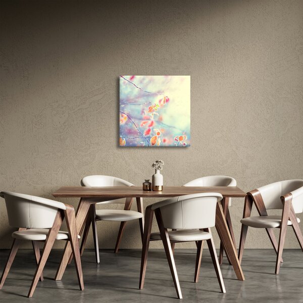 Obraz - Lístky v ledu (30x30 cm)