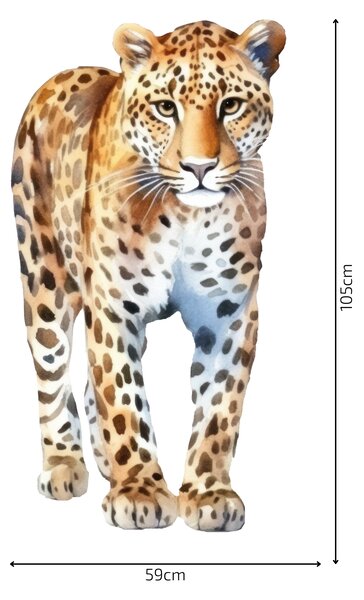 PIPPER. Textilní nálepka na zeď "Leopard"