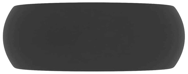 Luxusní umyvadlo kulaté matné černé 40 x 15 cm keramické 147008