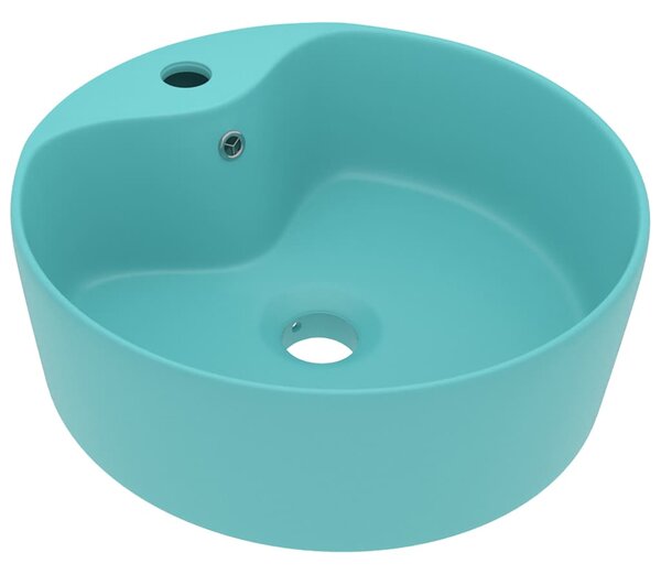 Luxusní umyvadlo přepad matné světle zelené 36x13 cm keramické 147035