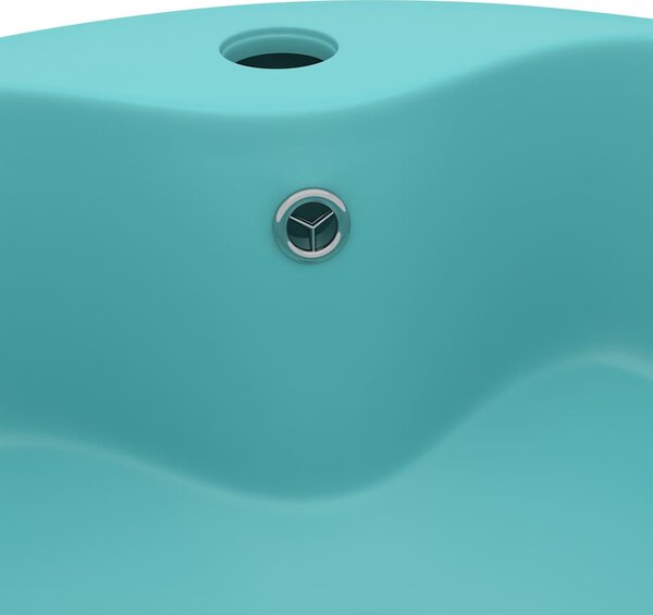 Luxusní umyvadlo přepad matné světle zelené 36x13 cm keramické 147035