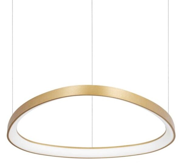 Ideal Lux 304700 GEMINI DALI/PUSH závěsné svítidlo LED D610mm 48W 5100/3460lm 3000K mosazná