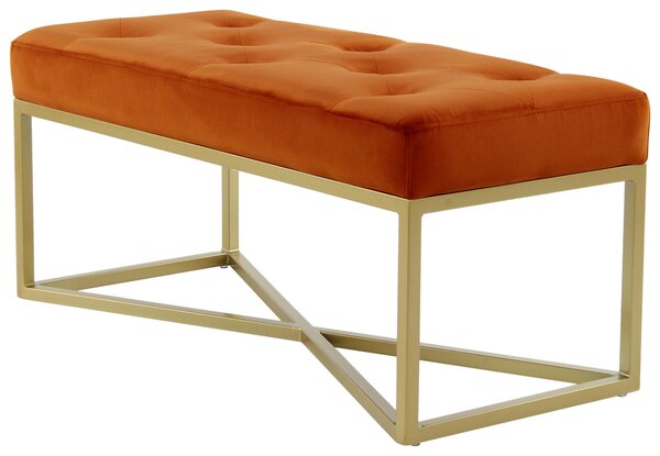 TABURETOVÁ LAVICE, dřevo, kov, textil, kompozitní dřevo, 40/40/90 cm - Taburety, Online Only