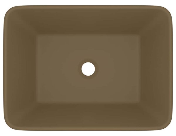Luxusní umyvadlo matné krémové 41 x 30 x 12 cm keramické 147051