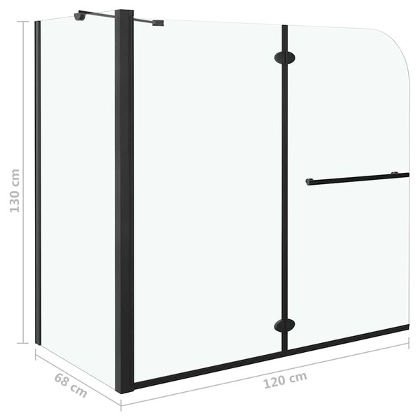 Skládací sprchový kout ESG 120 x 68 x 130 cm černý 147190