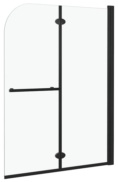 Skládací sprchový kout se 2 panely ESG 95 x 140 cm černý 147193