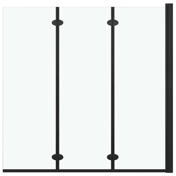 Skládací sprchový kout se 3 panely ESG 130 x 138 cm černý 147191