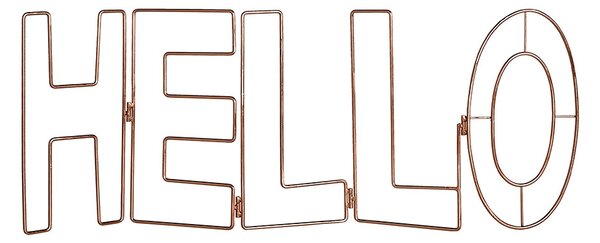 Kovová dekorace Rose Gold Hello 104029, Wall Art, Graham Brown