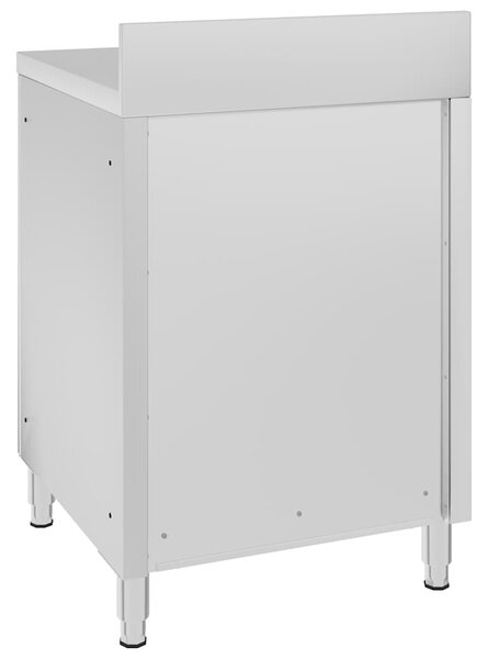 Gastro pracovní stůl se skříňkou 60 x 60 x 96 cm nerezová ocel 147229