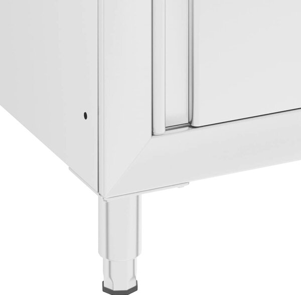 Gastro pracovní stůl se skříňkou 60 x 60 x 96 cm nerezová ocel 147229