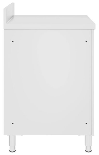 Gastro pracovní stůl se skříňkou 60 x 60 x 96 cm nerezová ocel 147229