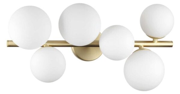 Ideal Lux 309279 PERLAGE stropní svítidlo 6xG9 saténová mosadz, bílá
