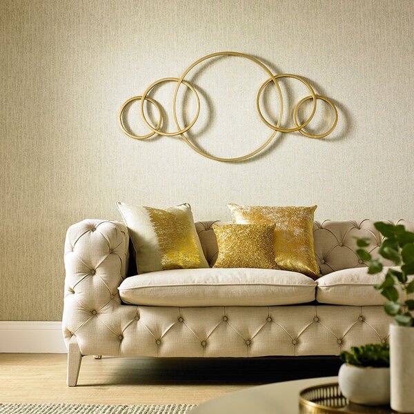 Kovová dekorace Eternity Gold Metallic Metal Art 104037, Wall Art, Graham Brown