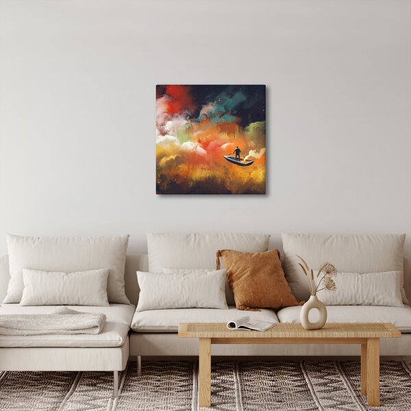 Obraz - Muž plující vesmírem (30x30 cm)