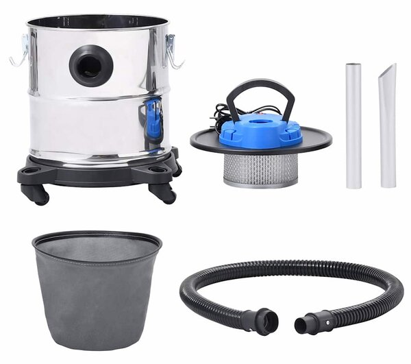 Vysavač na popel s HEPA filtrem 1200 W 20 l nerezová ocel 147679