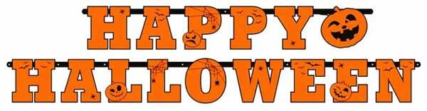 Halloween dekorace sada 38ks SPRINGOS HA5216 černo-oranžová