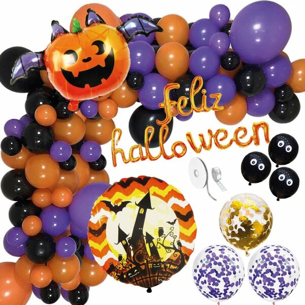 Halloween dekorace sada 60ks SPRINGOS HA5217 vícebarevná