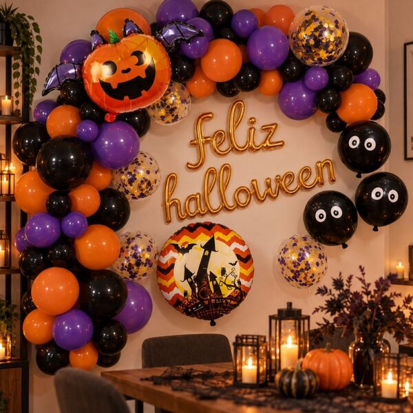 Halloween dekorace sada 60ks SPRINGOS HA5217 vícebarevná