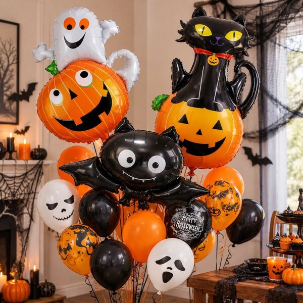 Halloween dekorace sada balónků 15ks SPRINGOS HA5215 vícebarevná