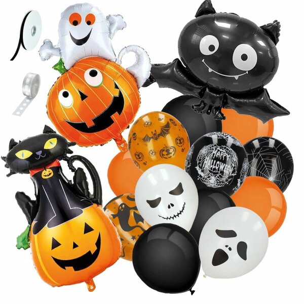 Halloween dekorace sada balónků 15ks SPRINGOS HA5215 vícebarevná