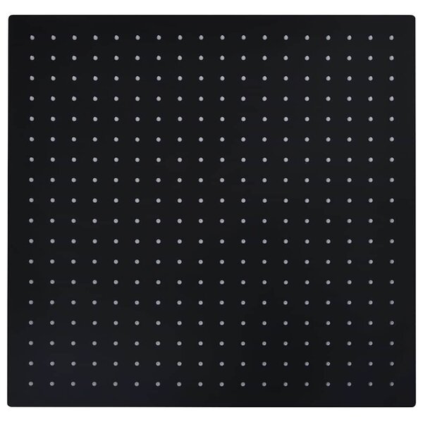 Dešťová sprchová hlavice nerezová ocel 50x50 cm čtvercová černá 147699