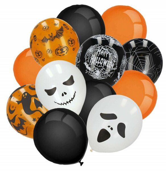 Halloween dekorace sada balónků 15ks SPRINGOS HA5215 vícebarevná