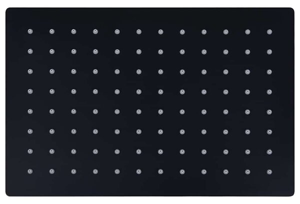 Sprchová hlavice nerezová ocel 30 x 20 cm obdélníková černá 147700