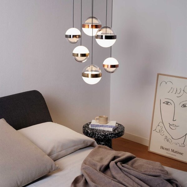 Ideal Lux 321172 GALAXY závěsné svítidlo LED D400mm 58W 5750/1900lm 3000K černá, opálová