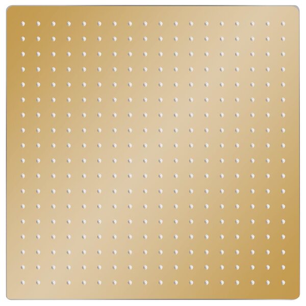 Dešťová sprchová hlavice nerezová ocel 50x50 cm čtvercová zlatá 147712