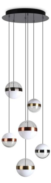 Ideal Lux 321172 GALAXY závěsné svítidlo LED D400mm 58W 5750/1900lm 3000K černá, opálová