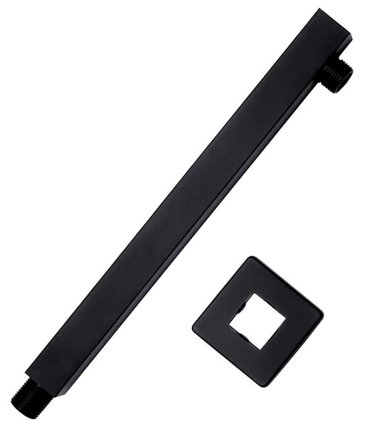 Podpůrné rameno do sprchy hranol nerezová ocel 201 černé 30 cm 147731