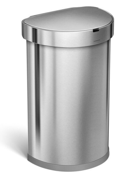 Bezdotykový odpadkový koš z nerezové oceli 45 l - simplehuman