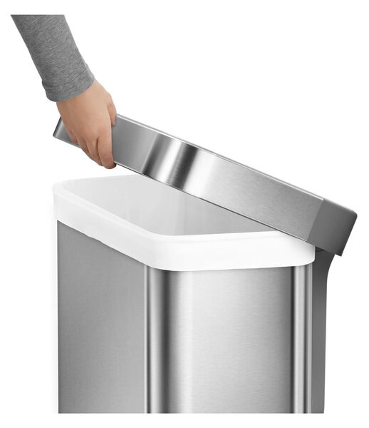 Pedálový odpadkový koš z nerezové oceli 45 l - simplehuman